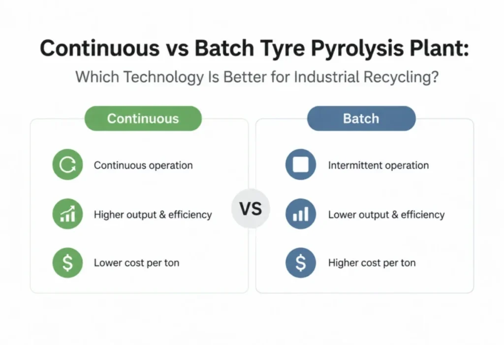 Continuous vs Batch Tyre Pyrolysis Plant: Which Technology Is Better for Industrial Recycling?