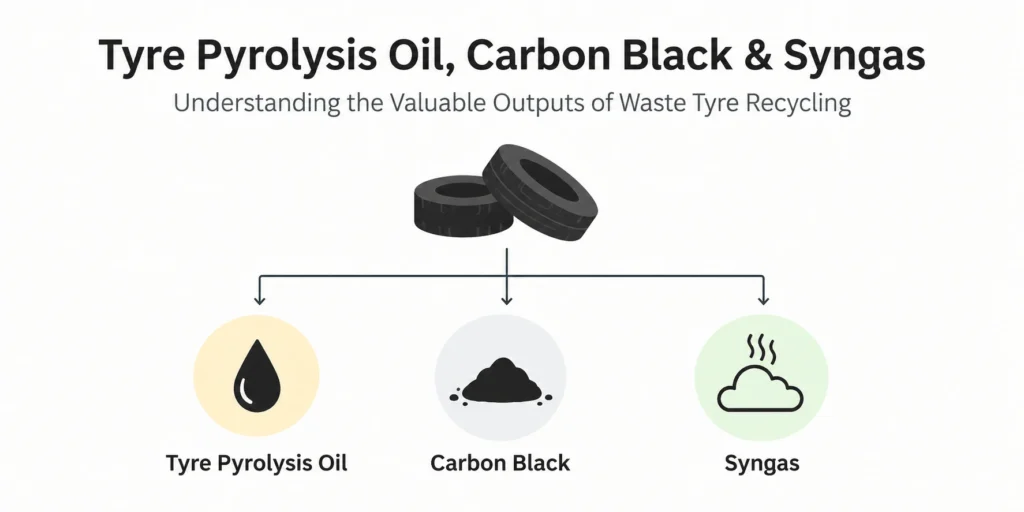 Tyre Pyrolysis Oil, Carbon Black & Syngas: Understanding the Valuable Outputs of Waste Tyre Recycling